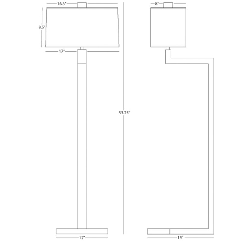 Doughnut Floor Lamp, Antique Silver