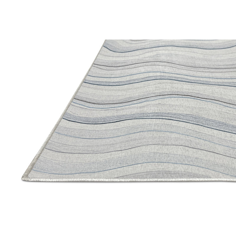 Equan Washable Abstract Indoor Rug, Rectangle 7' x 9'