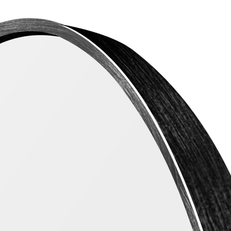 Grand miroir de sol moderne Malesha , Noir, H 71 po x l 32 po
