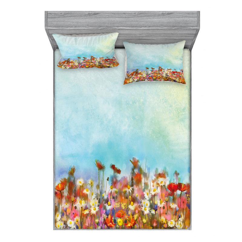 Ensemble de draps Kind of Flower, Taies d'oreiller pour grand lit