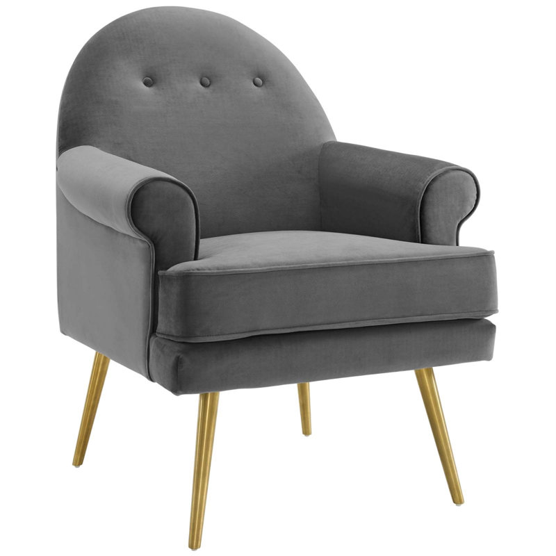 Ensemble de 2 fauteuils en velours Revive Performance, Gris