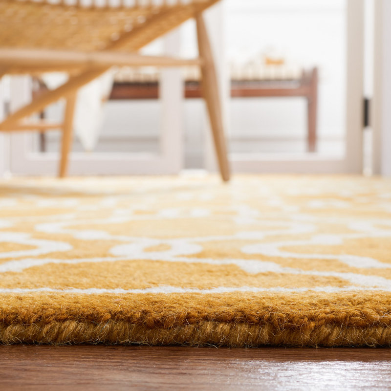 Dip Dye Hand Tufted Wool Geometric Rug, Runner 2'3" x 8'