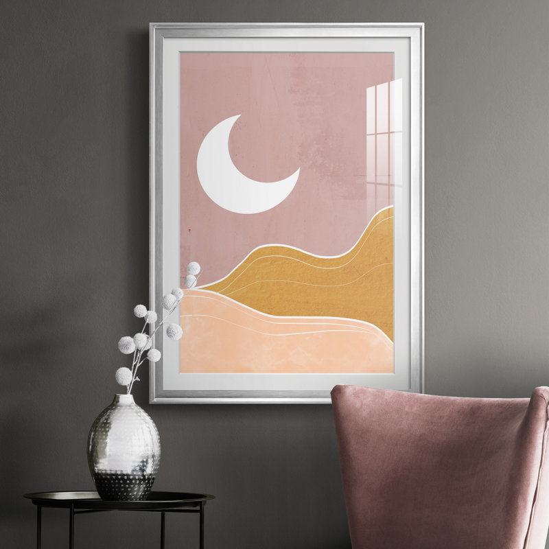 Sedona Moon - impression encadrée, H 30,5 po x l 42,5 po x P 1,5 po, Argent