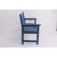 Banc bleu foncé minimaliste écologique et recyclable, adapté à une utilisation intérieure et extérieure. Just Wipe It Clean When It Gets Dirty, chaise