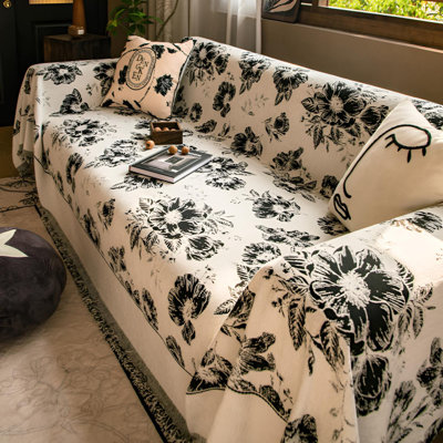 Housse de serviette de canapé une pièce Retro Floral