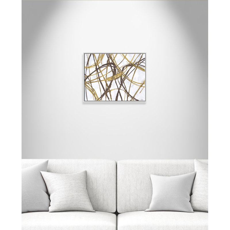 «Expressions», cadre flottant, reproduction d'art sur toile, H 22 po x l 28 po x P 2 po, Cadre blanc