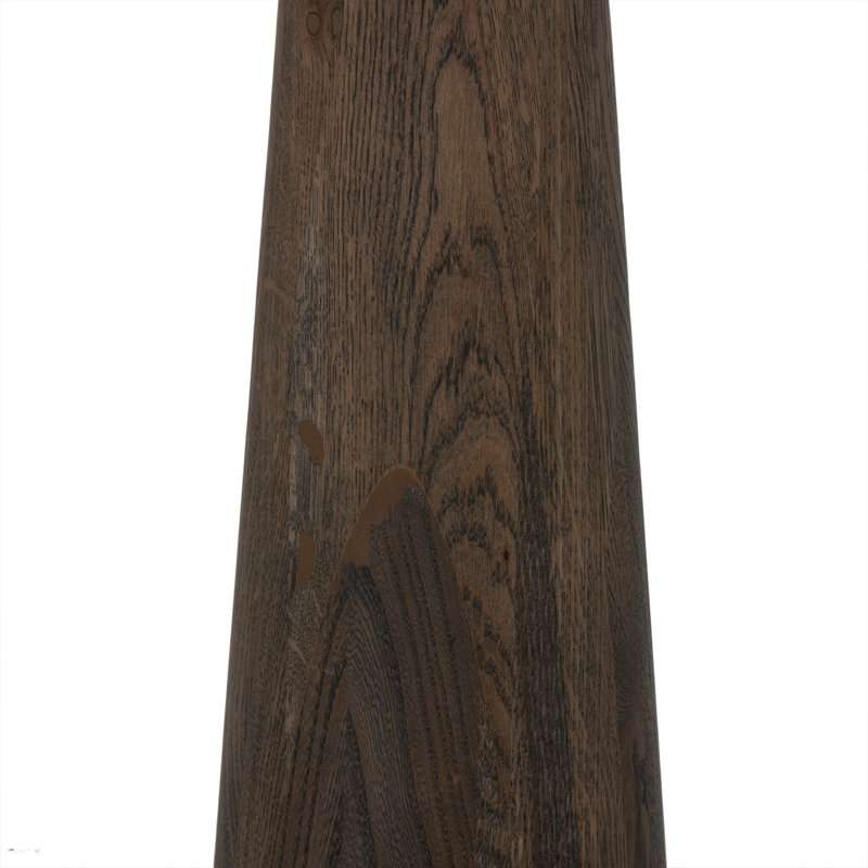 Loxley Round Oak Pedestal Dining Table, 42" H x 32" W x 32" D