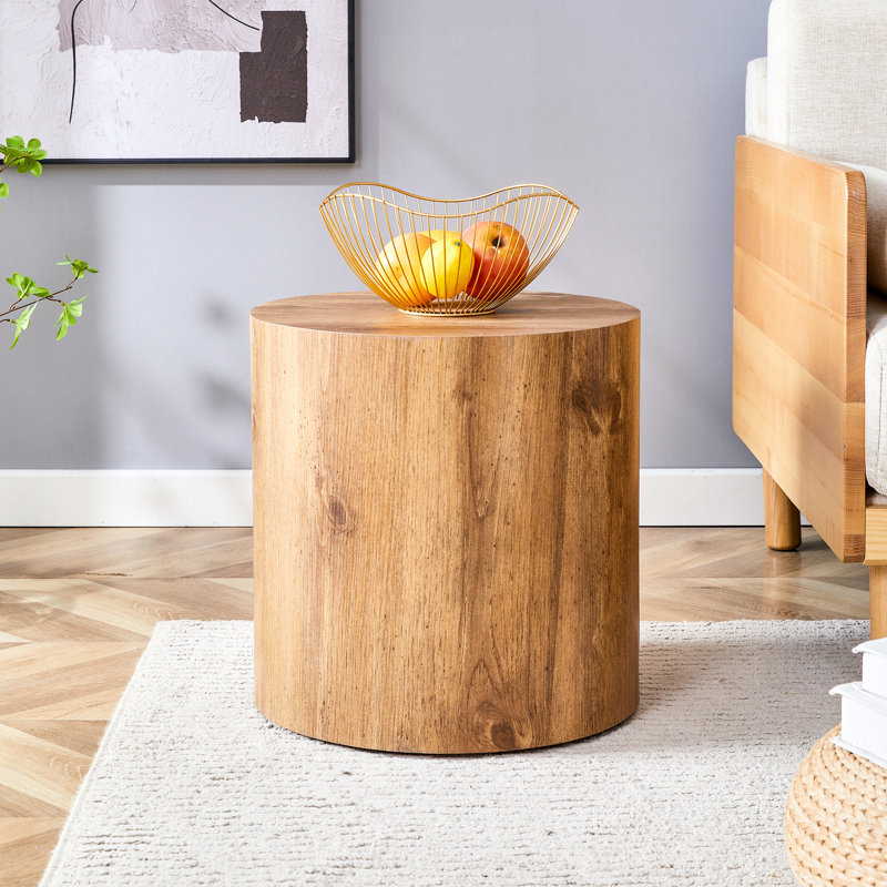 Table cylindrique avec motif élégant - 16,11 po de profondeur / largeur / hauteur, 15,76 lb convenant au café, à la salle à manger, au travail, à l'écriture de scénarii Conception gracieuse de tous les côtés, appropriée