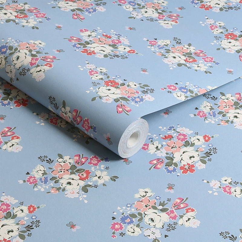 Cath Kidston Clifton Floral Pink, Light Blue