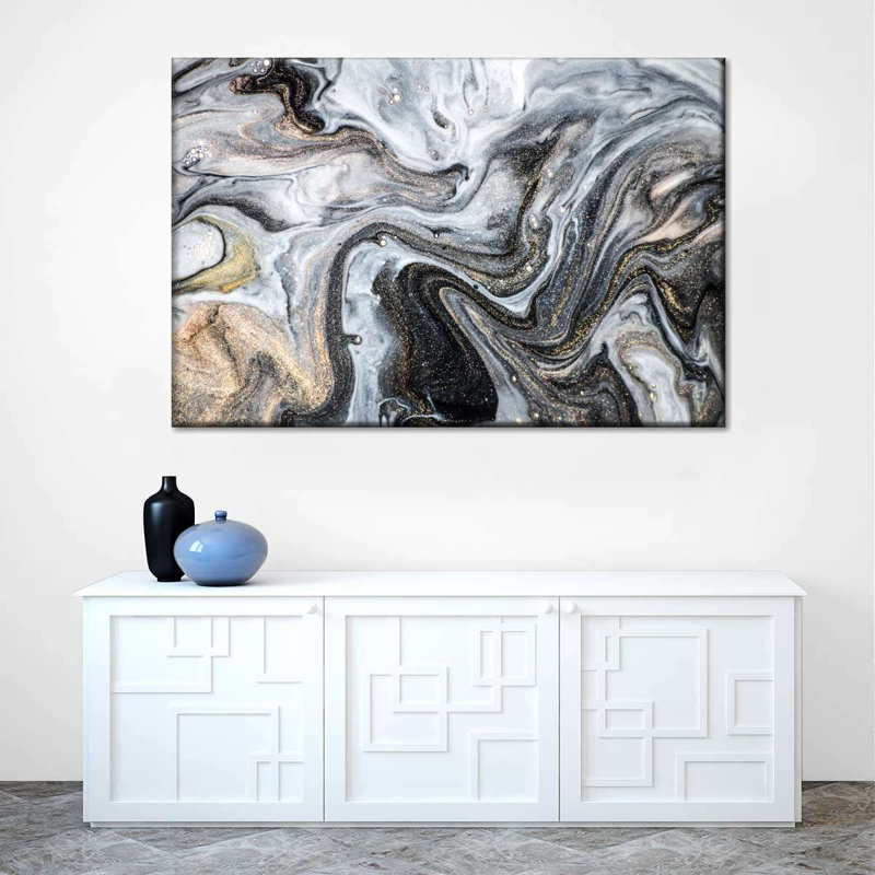 «Abstract Flow», reproduction sur toile, L 32 po x H 48 po