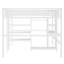 Lit mezzanine en métal peu encombrant avec double bureau et rangement intégré