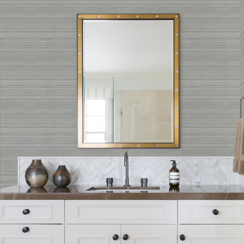 Striped Wallpaper Roll, Dark Gray
