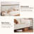 Farmhouse King Size Bed Frame with Footboard Storage Bench & 2 Safe Lift-Top Compartments-381096198-370698463