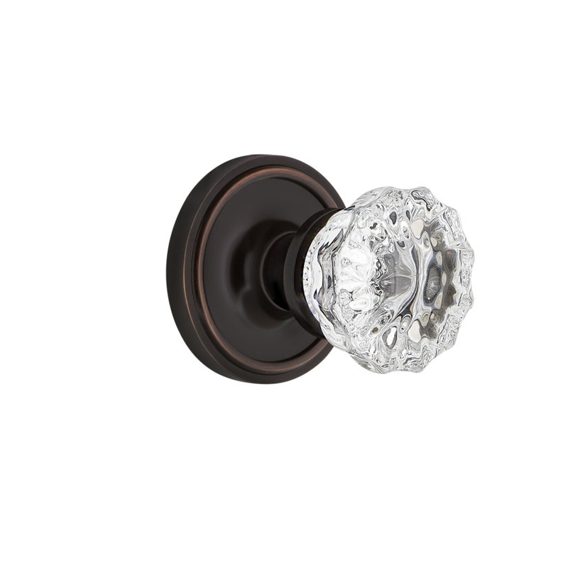 Classic Rosette with Crystal Door Knob