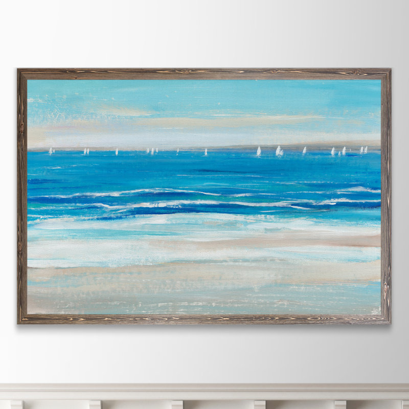 « basse céruléen tide i » par paul cezanne-reproduction d’art sur toile encadrée, H 28 po x l 38 po x 1,25 po