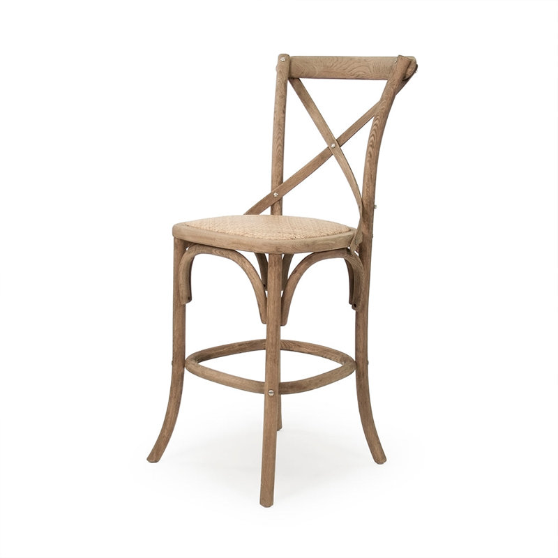 Parisienne Cafe Stool, Chêne naturel, Tabouret de comptoir (siège d'une hauteur de 26 p