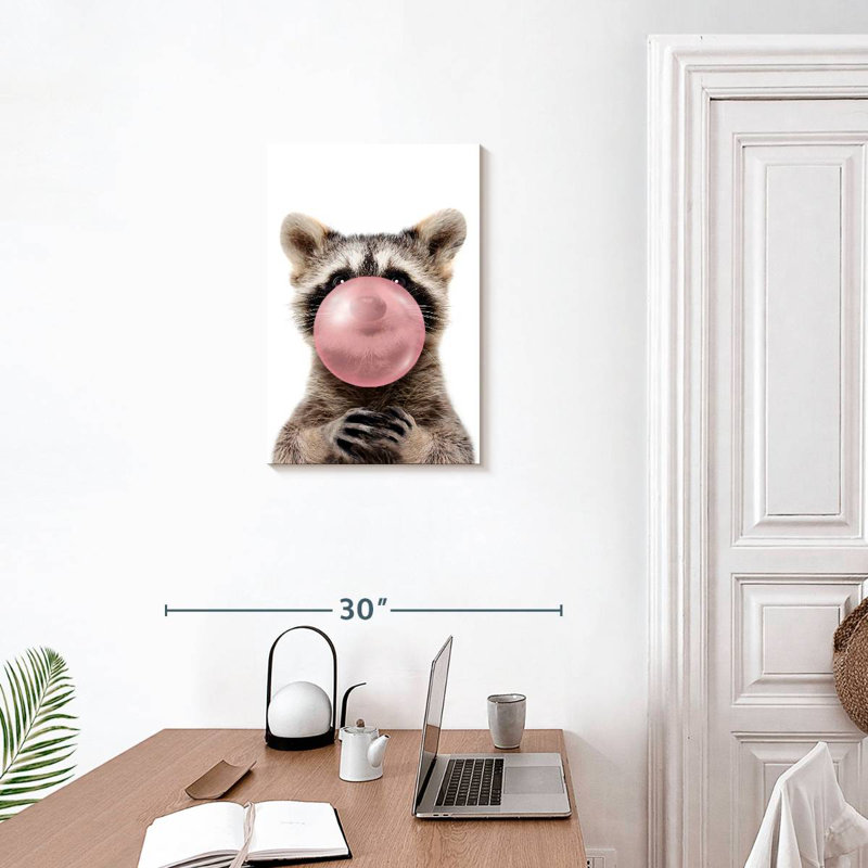 Raton laveur Bubble Gum, H 24 po x l 16 po