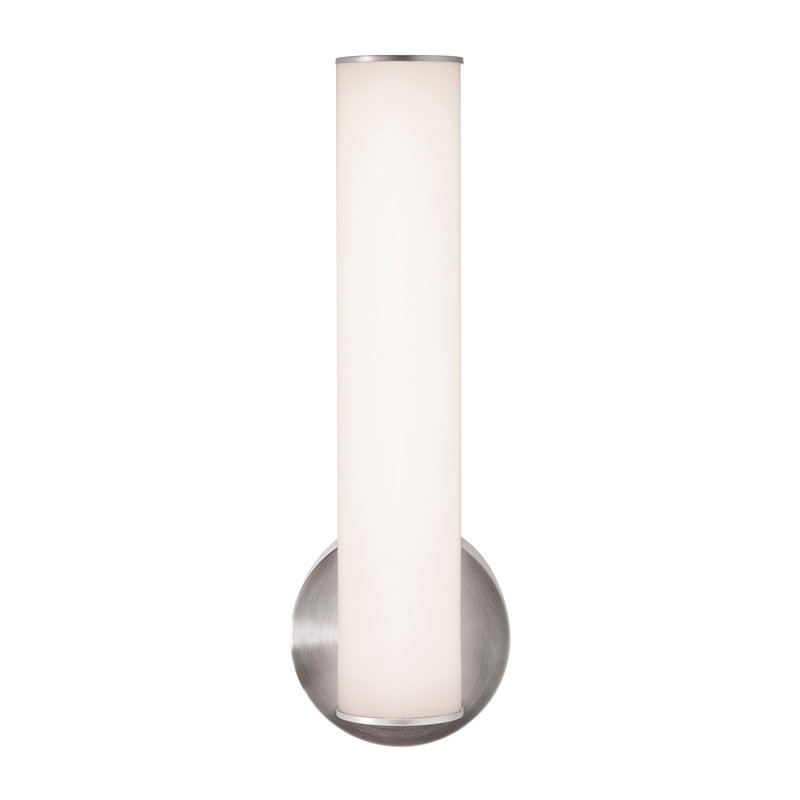Olnek 14'' LED Sconce - 120-277V - 5 CCT, Satin Nickel