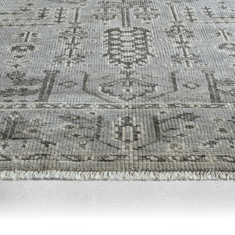 Jaipur Living Ginerva SLN15 Handknotted Vintage Look Gray and Cream Area Rug (12'x15'), Rectangle 10' x 14'