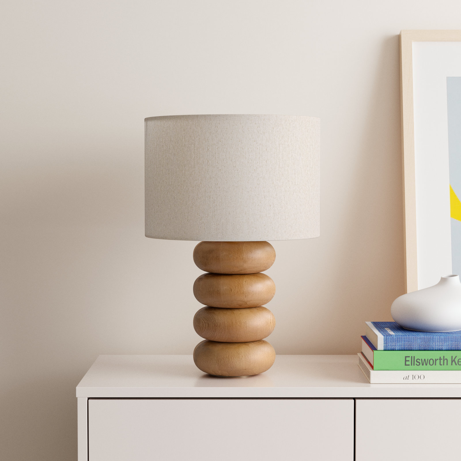 Giacomo Table Lamp, 21.13''H X 14.19''W X 14.19''D, Beige