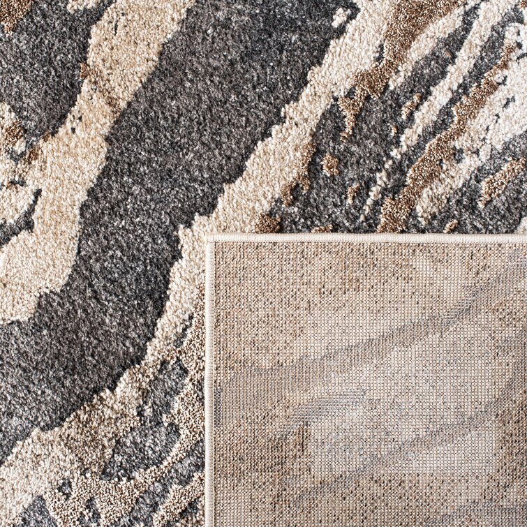 Asumi Wimbled Gray/Beige Area Rug Wade Logan Rug Size: Rectangle 9' x 12