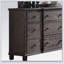 Commode Baudouin en chêne vieilli avec neuf tiroirs spacieux et glissières en métal durables pour un rangement élégant