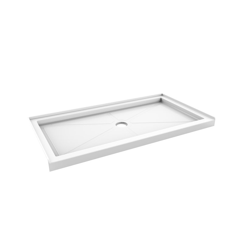60" W x 32" D Single Shower Base, Center