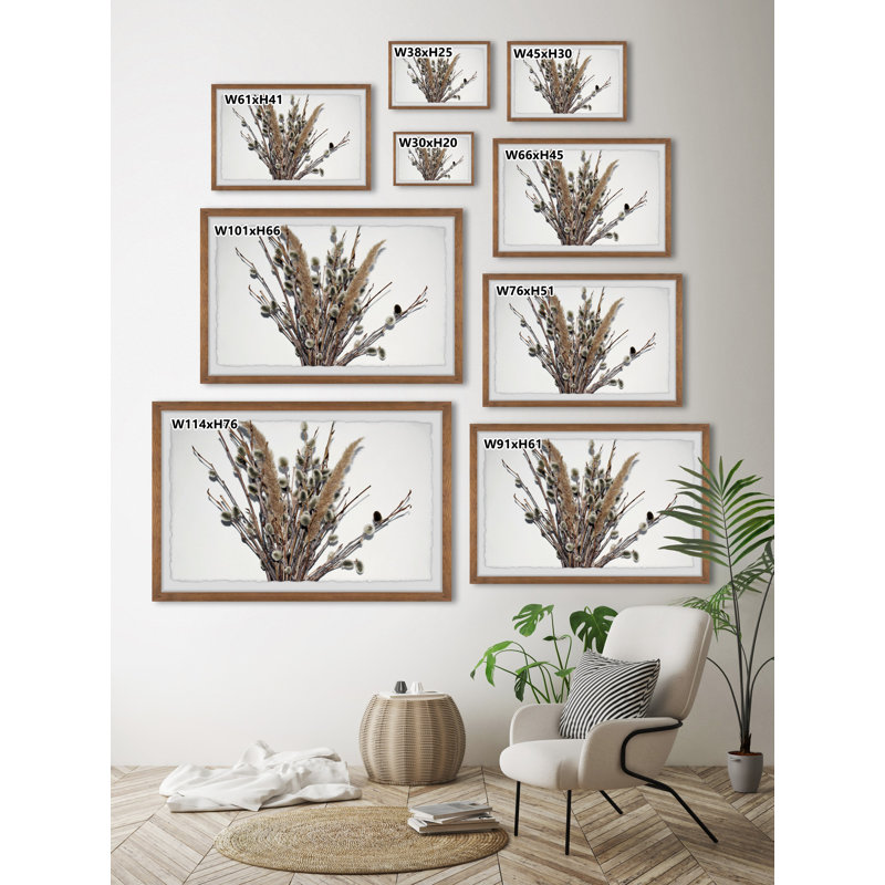 Willow Branches - Single Picture Frame Painting, 20 cm H x 30 cm W