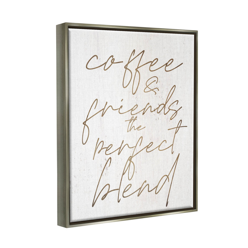 «Coffee & Friends Perfect Blend», estampe numérique encadrée par Lil 'Rue, H 31 po x l 25 po x P 1,7 po