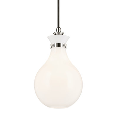 1 Light Pendant with Opal Glass