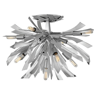 Plafonnier semi-encastré sphère Spoutnik 9 lumières 24 po Vida