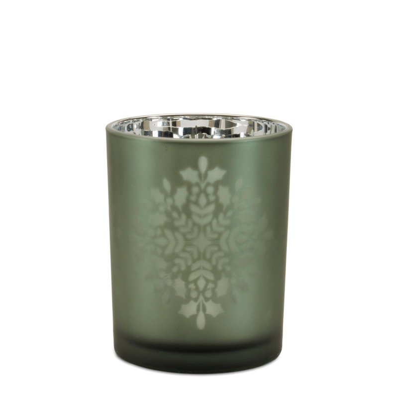Porte-bougie en forme de flocon de neige givré (ensemble de 2)