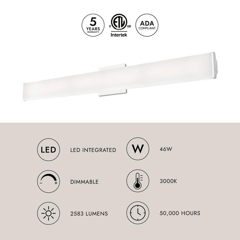 Ferguson 1 - Light LED Bath Bar, Chrome
