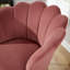 Bruning Scallop Velvet Barrel Accent Chair-1118672003