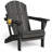 Mallette Adirondack Wood Texture HDPE Foldable Chair Pit Chair with Cup Holder-103547251