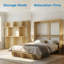 Armoire pour grand lit Murphy - bois blanc ou naturel, capacité de 1000 lb, matelas vendu séparément-131402061
