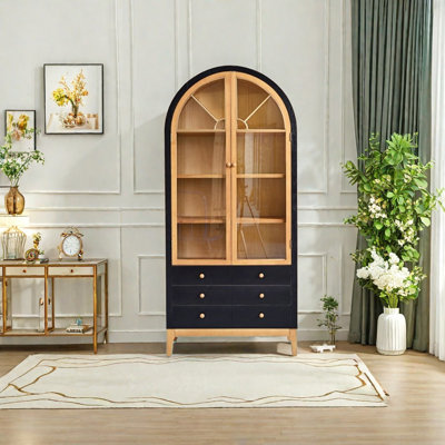 European style solid wood arched bookcase by Parttlion