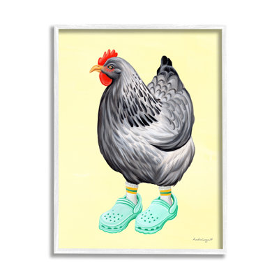 " Chicken Hen Vibrant Rubber Clogs Farm Animal " by Amelie Legault