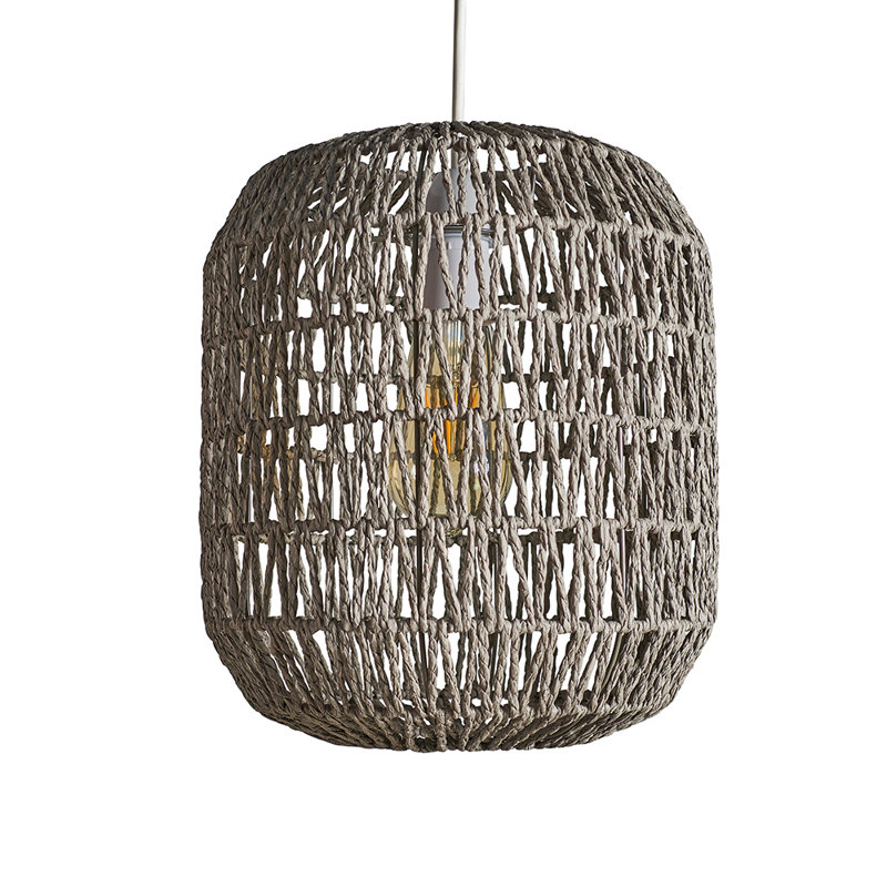 30cm H Oval Pendant Shade ( Spider ) in Grey