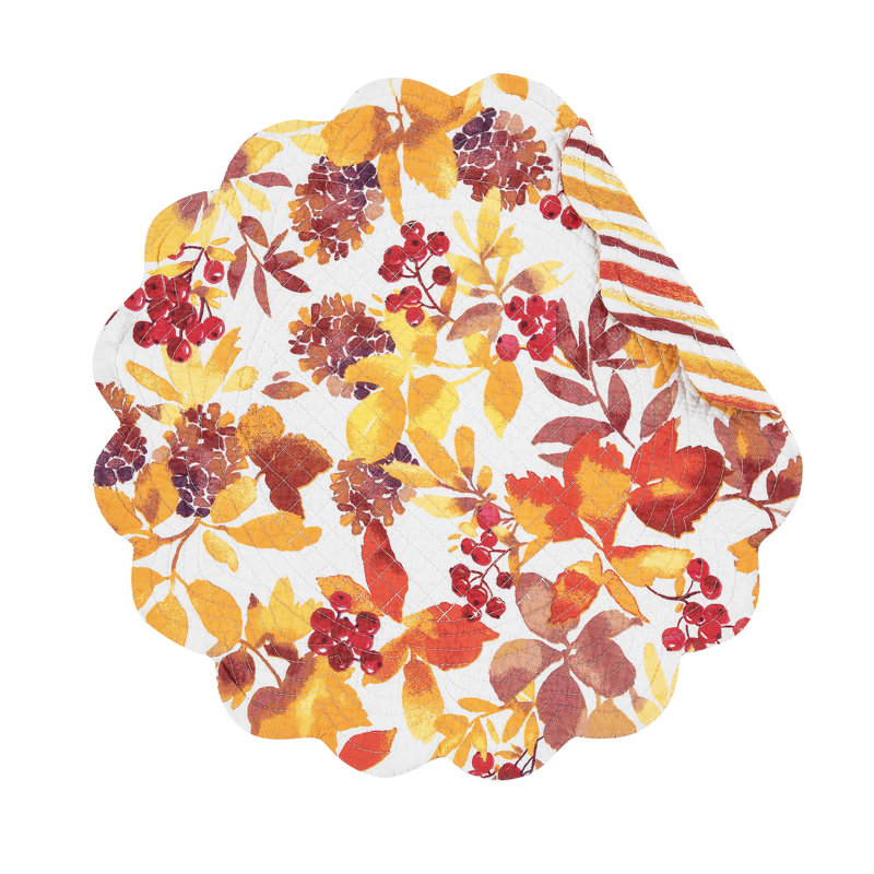 Mccroskey Cotton Floral Round Placemat