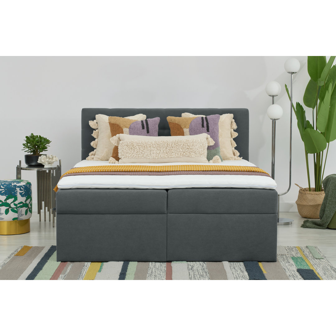 Boxspringbett Gessiah mit Topper und Bettkasten