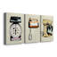 Retro Kitchen Appliance II - Ensemble de 3 peintures sur toile tendue-1030755701