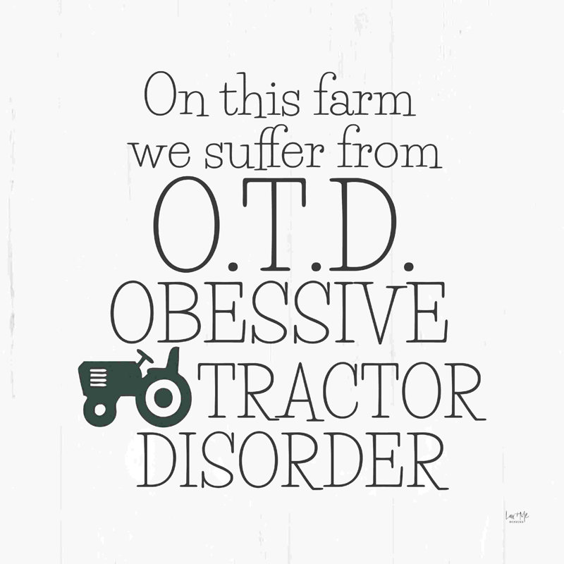 Trouble obsessionnel du tracteur 2885547, H 12 po x l 12 po, Non, Toile tendue