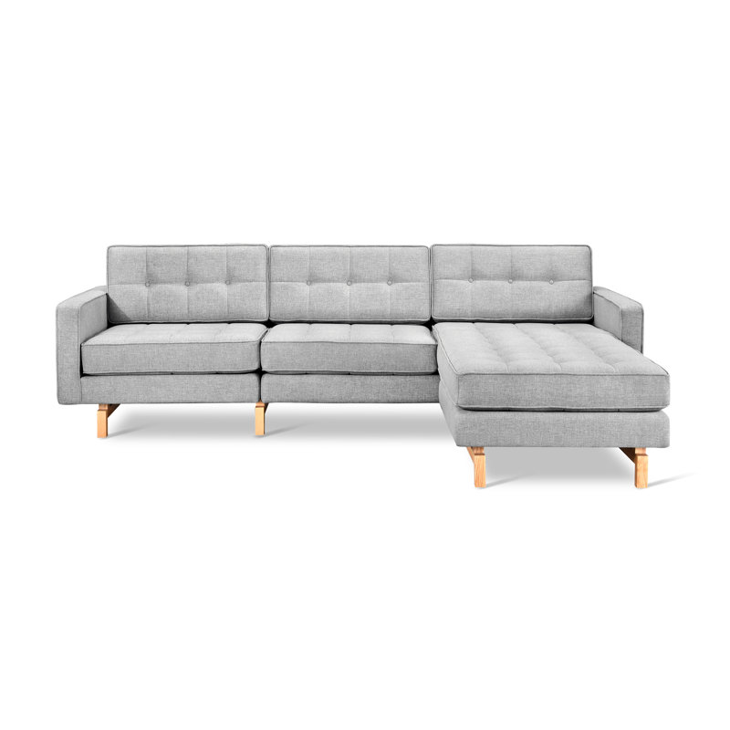 Jane 2 Bi-Sectional, Bayview Silver Performance Twill, Ash Natural