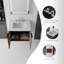 Meuble-lavabo suspendu de 61 cm (24 po) avec lavabo en céramique, portes à fermeture amortie, comptoir et dosseret en marbre reconstitué blanc granit de 1,5 cm (0,6 po), armoire en contreplaqué, brun-133277195