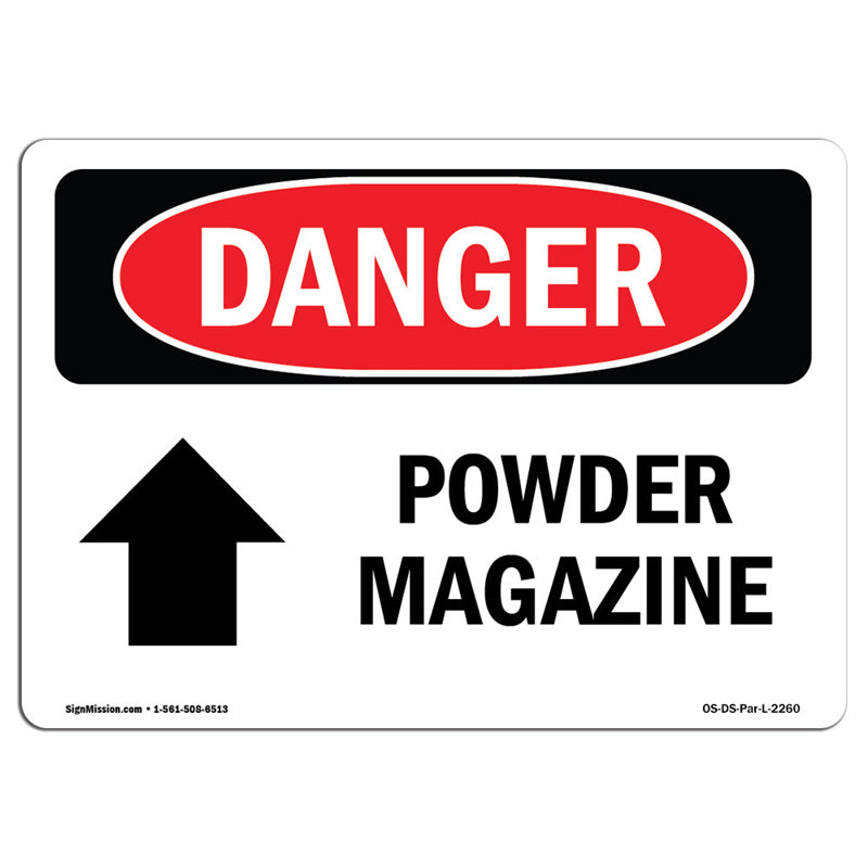 Signe de danger, H 12 po x l 18 po x P 0,1 po