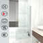 Mahler 1400mm H Pivot Semi-Frameless Tub Door with Clear Glass-1191123582-1191123460-1191123579