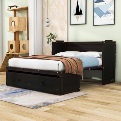 Wood Dual Power Murphy Bed with Space-Saving Design