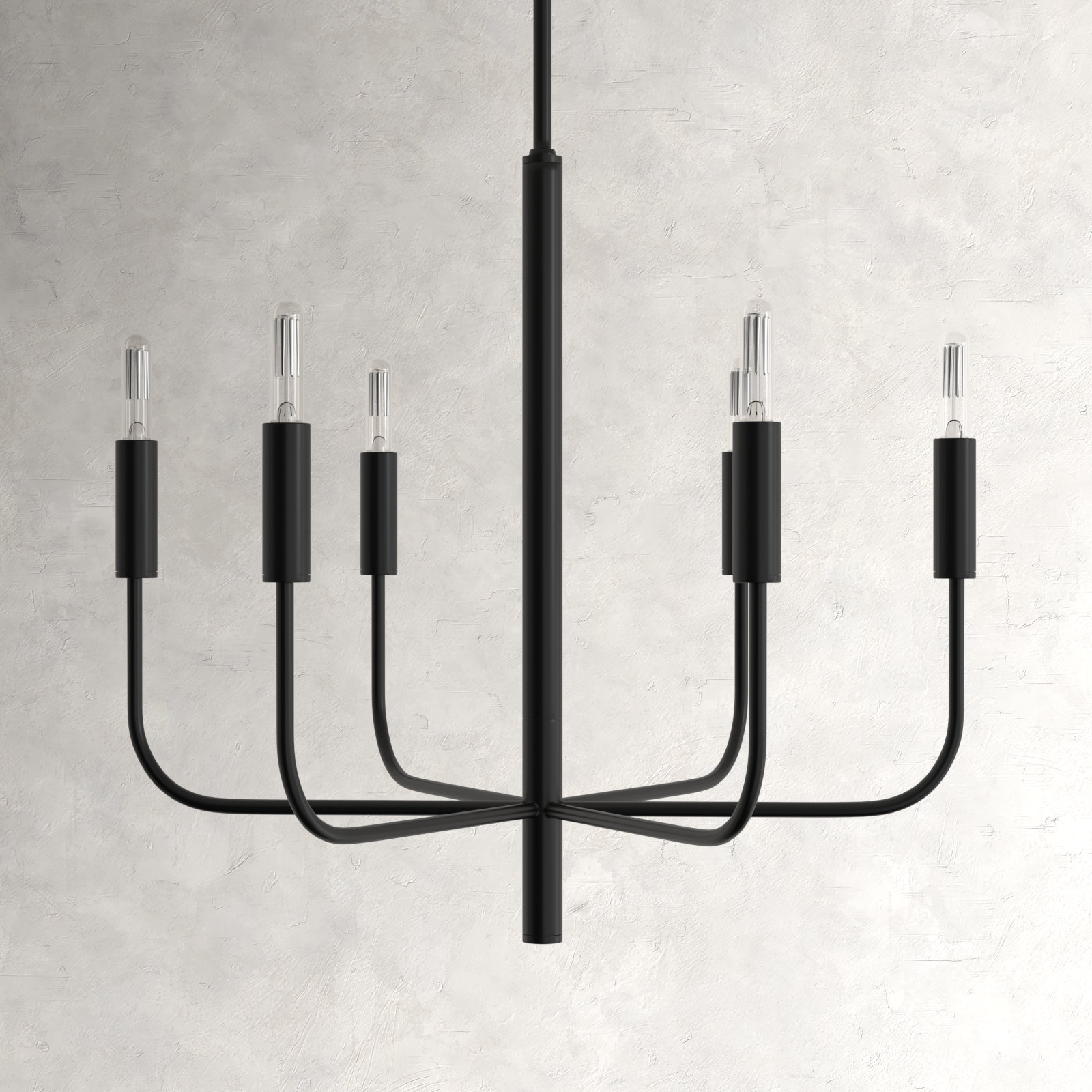 Tedder 6 - Light Candle Style Classic / Traditional Chandelier, Aged Iron