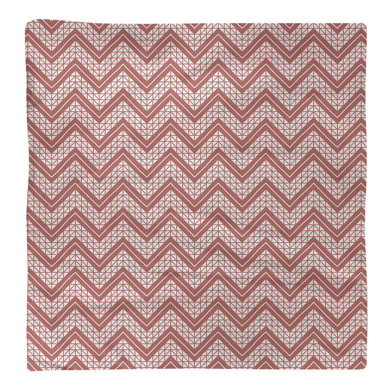 Stephenie Cotton Chevron Square Napkin, Light Red, 22" x 22"